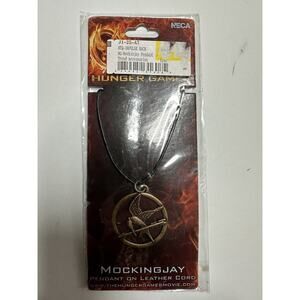 Hunger Games Leather Necklace Mockingjay Pendant Cord New‎